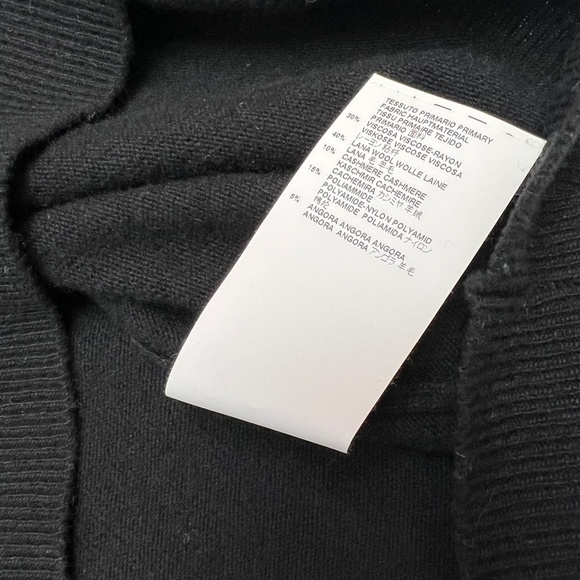 Just Cavalli Cashmere Angora Black Scoop Neck Knit Pullover Sweater Size… - Picture 12 of 12